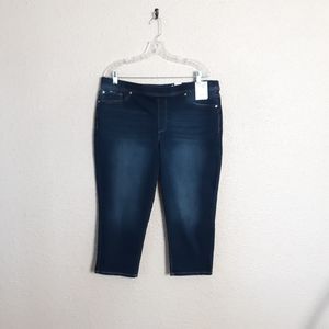 Terra & Sky Womens Plus Size 18W Denim Capris New With Tags #XX920